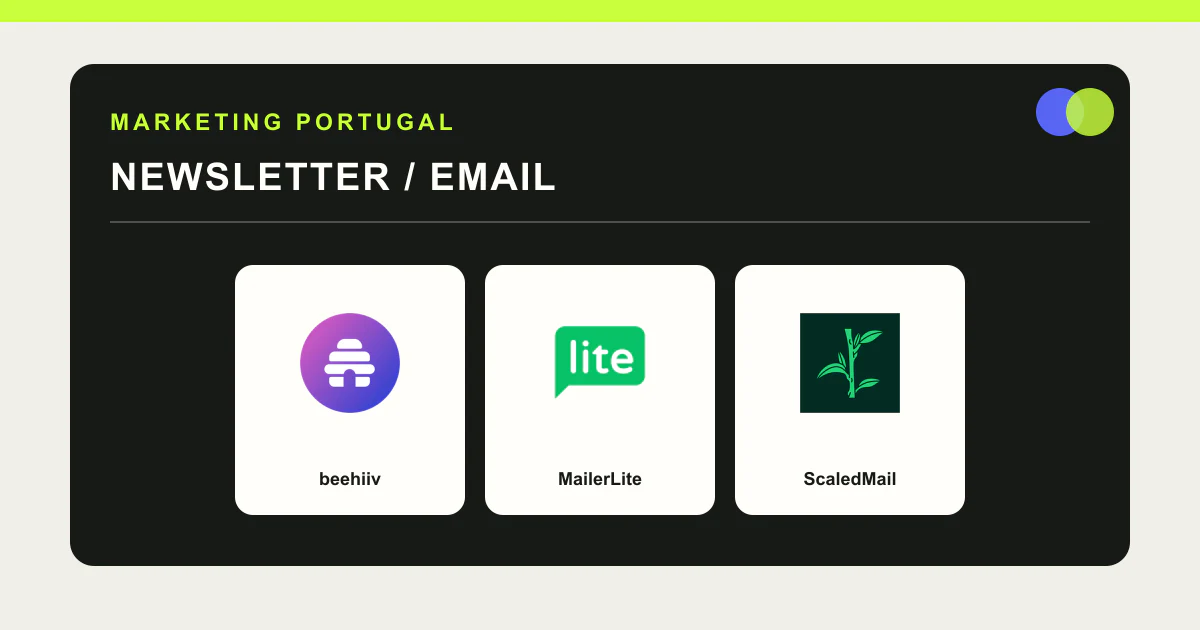 Logos beehiiv, MailerLite et ScaledMail dans un guide des plateformes newsletter
