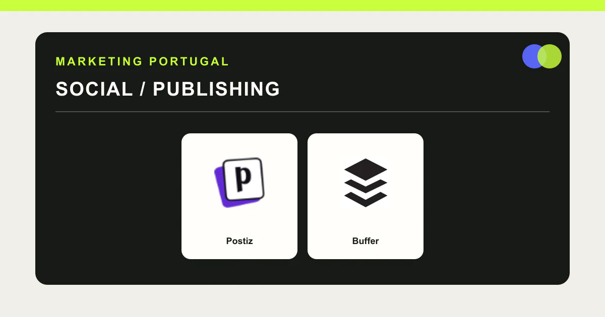 Logos Postiz et Buffer dans un comparatif de gestion des réseaux sociaux